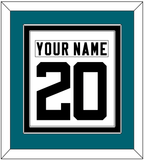 Jacksonville Nameplate & Number (Back) Combined - Road White - Double Mat 2
