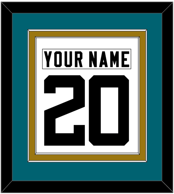Jacksonville Nameplate & Number (Back) Combined - Road White - Double Mat 3