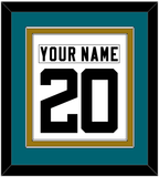 Jacksonville Nameplate & Number (Back) Combined - Road White - Double Mat 3