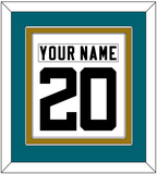 Jacksonville Nameplate & Number (Back) Combined - Road White - Double Mat 3