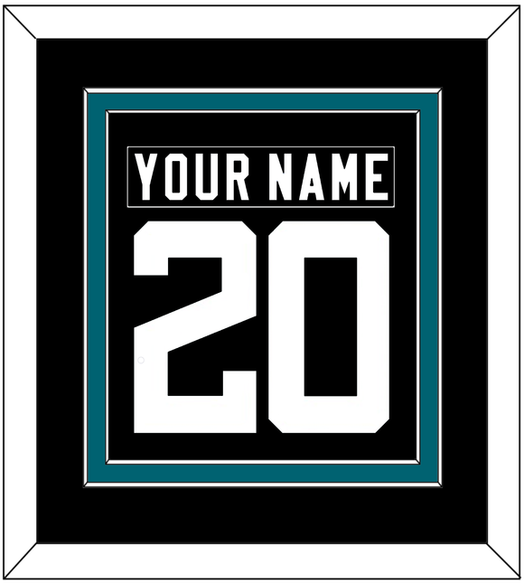 Jacksonville Nameplate & Number (Back) Combined - Alternate Black - Double Mat 3