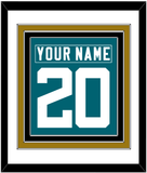 Jacksonville Nameplate & Number (Back) Combined - Home Teal - Triple Mat 2