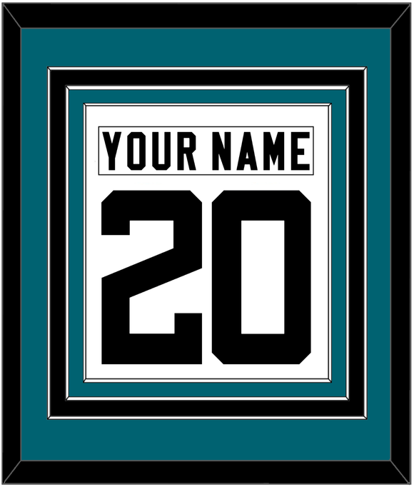 Jacksonville Nameplate & Number (Back) Combined - Road White - Triple Mat 2