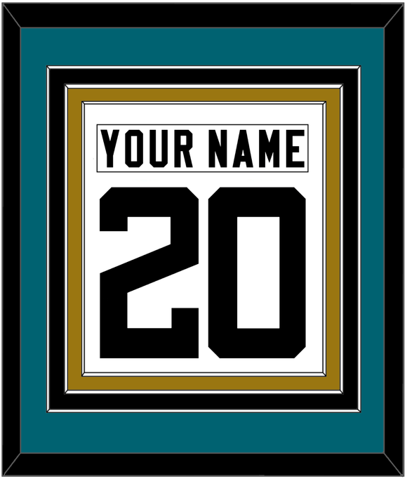 Jacksonville Nameplate & Number (Back) Combined - Road White - Triple Mat 3