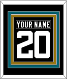 Jacksonville Nameplate & Number (Back) Combined - Alternate Black - Triple Mat 2
