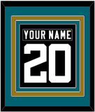Jacksonville Nameplate & Number (Back) Combined - Alternate Black - Triple Mat 3