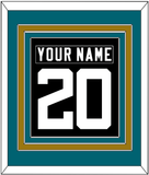 Jacksonville Nameplate & Number (Back) Combined - Alternate Black - Triple Mat 3