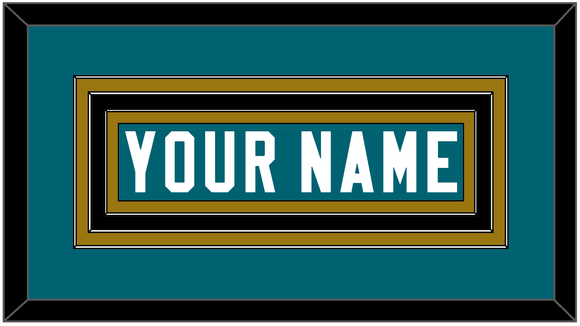 Jacksonville Nameplate - Home Teal - Triple Mat 2