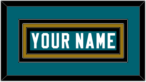 Jacksonville Nameplate - Home Teal - Triple Mat 3