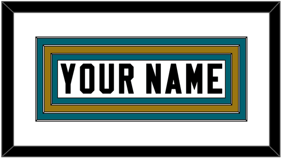 Jacksonville Nameplate - Road White - Triple Mat 1
