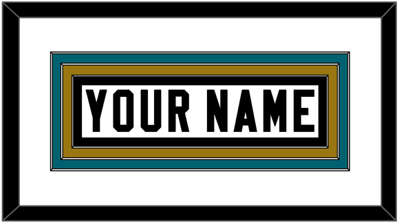 Jacksonville Nameplate - Road White - Triple Mat 3