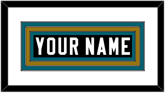 Jacksonville Nameplate - Alternate Black - Triple Mat 1