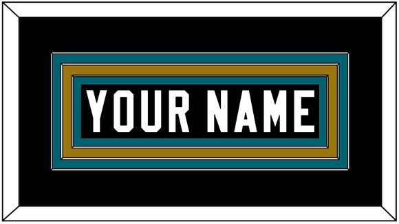 Jacksonville Nameplate - Alternate Black - Triple Mat 2