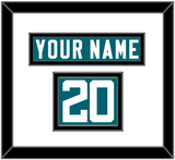Jacksonville Nameplate & Number (Shoulder) - Home Teal - Double Mat 1