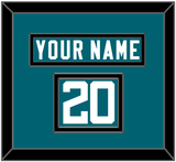 Jacksonville Nameplate & Number (Shoulder) - Home Teal - Double Mat 3