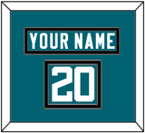 Jacksonville Nameplate & Number (Shoulder) - Home Teal - Double Mat 3