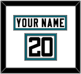 Jacksonville Nameplate & Number (Shoulder) - Road White - Double Mat 1