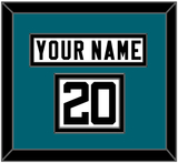 Jacksonville Nameplate & Number (Shoulder) - Road White - Double Mat 2