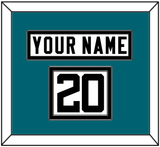 Jacksonville Nameplate & Number (Shoulder) - Road White - Double Mat 2