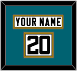 Jacksonville Nameplate & Number (Shoulder) - Road White - Double Mat 3