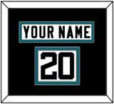 Jacksonville Nameplate & Number (Shoulder) - Road White - Double Mat 4