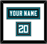 Jacksonville Nameplate & Number (Shoulder) - Home Teal - Triple Mat 1