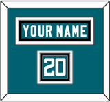 Jacksonville Nameplate & Number (Shoulder) - Home Teal - Triple Mat 3