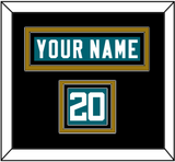 Jacksonville Nameplate & Number (Shoulder) - Home Teal - Triple Mat 5