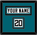 Jacksonville Nameplate & Number (Shoulder) - Road White - Triple Mat 2