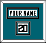 Jacksonville Nameplate & Number (Shoulder) - Road White - Triple Mat 2