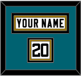 Jacksonville Nameplate & Number (Shoulder) - Road White - Triple Mat 3