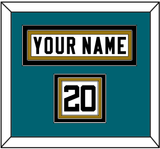 Jacksonville Nameplate & Number (Shoulder) - Road White - Triple Mat 3