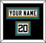 Jacksonville Nameplate & Number (Shoulder) - Road White - Triple Mat 4
