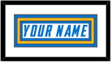 Los Angeles Nameplate - Road White - Triple Mat 1