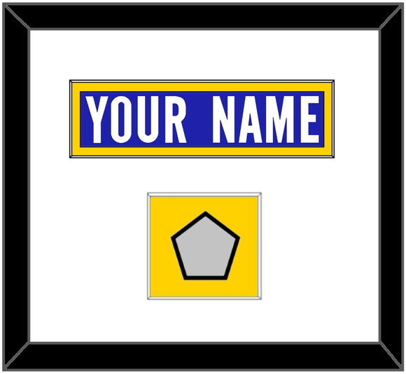 Los Angeles Nameplate & 2X Super Bowl Champions Patch - Home Blue - Single Mat 1