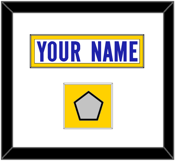 Los Angeles Nameplate & Super Bowl LVI Champions Patch - Road White - Single Mat 2