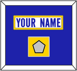 Los Angeles Nameplate & 2X Super Bowl Champions Patch - Road White - Single Mat 3