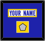 Los Angeles Nameplate & 2X Super Bowl Champions Patch - Road White - Single Mat 3