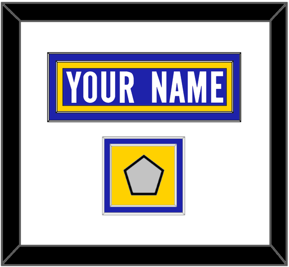 Los Angeles Nameplate & 2X Super Bowl Champions Patch - Home Blue - Double Mat 1