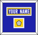 Los Angeles Nameplate & 2X Super Bowl Champions Patch - Home Blue - Double Mat 2