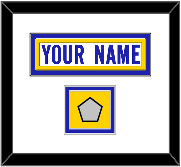 Los Angeles Nameplate & Super Bowl LVI Champions Patch - Road White - Double Mat 1