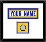 Los Angeles Nameplate & 2X Super Bowl Champions Patch - Road White - Double Mat 1