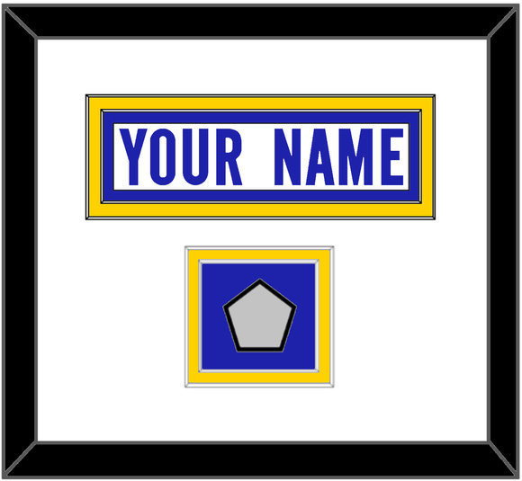 Los Angeles Nameplate & 2X Super Bowl Champions Patch - Road White - Double Mat 2