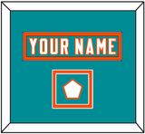 Miami Nameplate & Jersey Logo Patch - Aqua Jersey - Double Mat 2