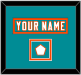 Miami Nameplate & Jersey Logo Patch - Aqua Jersey - Double Mat 2