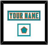 Miami Nameplate & Jersey Logo Patch - White Jersey - Double Mat 1