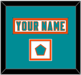 Miami Nameplate & Jersey Logo Patch - White Jersey - Double Mat 2