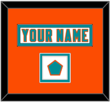 Miami Nameplate & Jersey Logo Patch - White Jersey - Double Mat 3