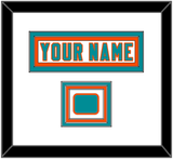 Miami Nameplate & Jersey Logo Patch - White Jersey - Triple Mat 1