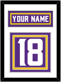 Minnesota Nameplate & Number (Back) - Home Purple - Triple Mat 1